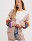 The Mia Rainbow Sleeve Cardigan