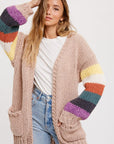 The Mia Rainbow Sleeve Cardigan