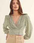 The Micah Floral Cropped Blouse