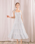 The Mika Polka Dot and Stripes Maxi Dress