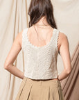 The Mina Crochet Sleeveless Vest