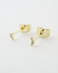 Mini Moon Crystal Stud Earrings