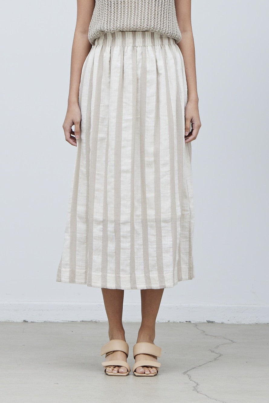 The Nina Linen Maxi Skirt Thread Seed