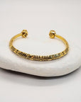 The Odessa Etched Brass Bangle