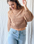 The Olivia Rainbow Speckle Cropped Sweater