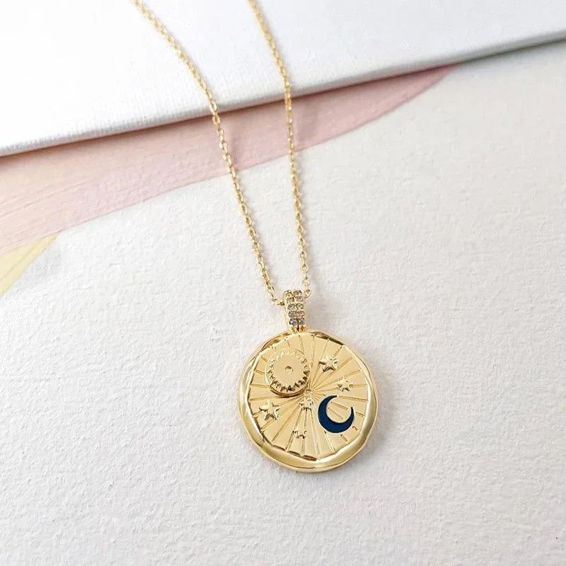 The Sun and Moon Pendant Necklace