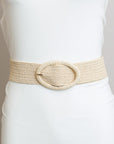The Raffia Oval Buckle Belt
