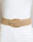 The Raffia Oval Buckle Belt