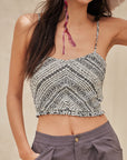 The Paisley Smocked Aztec Cami Top