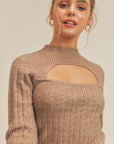 The Penny Cable Knit Cut Out Sweater