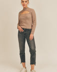 The Penny Cable Knit Cut Out Sweater