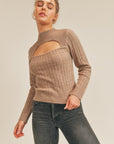 The Penny Cable Knit Cut Out Sweater