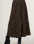 The Heidi Pleated Leopard Midi Skirt