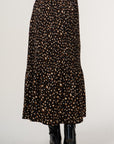 The Heidi Pleated Leopard Midi Skirt