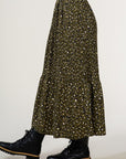 The Heidi Pleated Leopard Midi Skirt