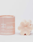 The Pink Daisy Pillar Candle by Ginger June Candle Co.