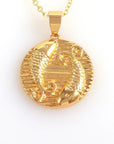 The Zodiac Engraved Coin Necklace