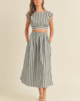 The Positano Crop Top + Midi Skirt Set - Sold Separately