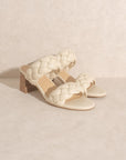 The Regine Braided Double Strap Heels