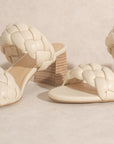 The Regine Braided Double Strap Heels