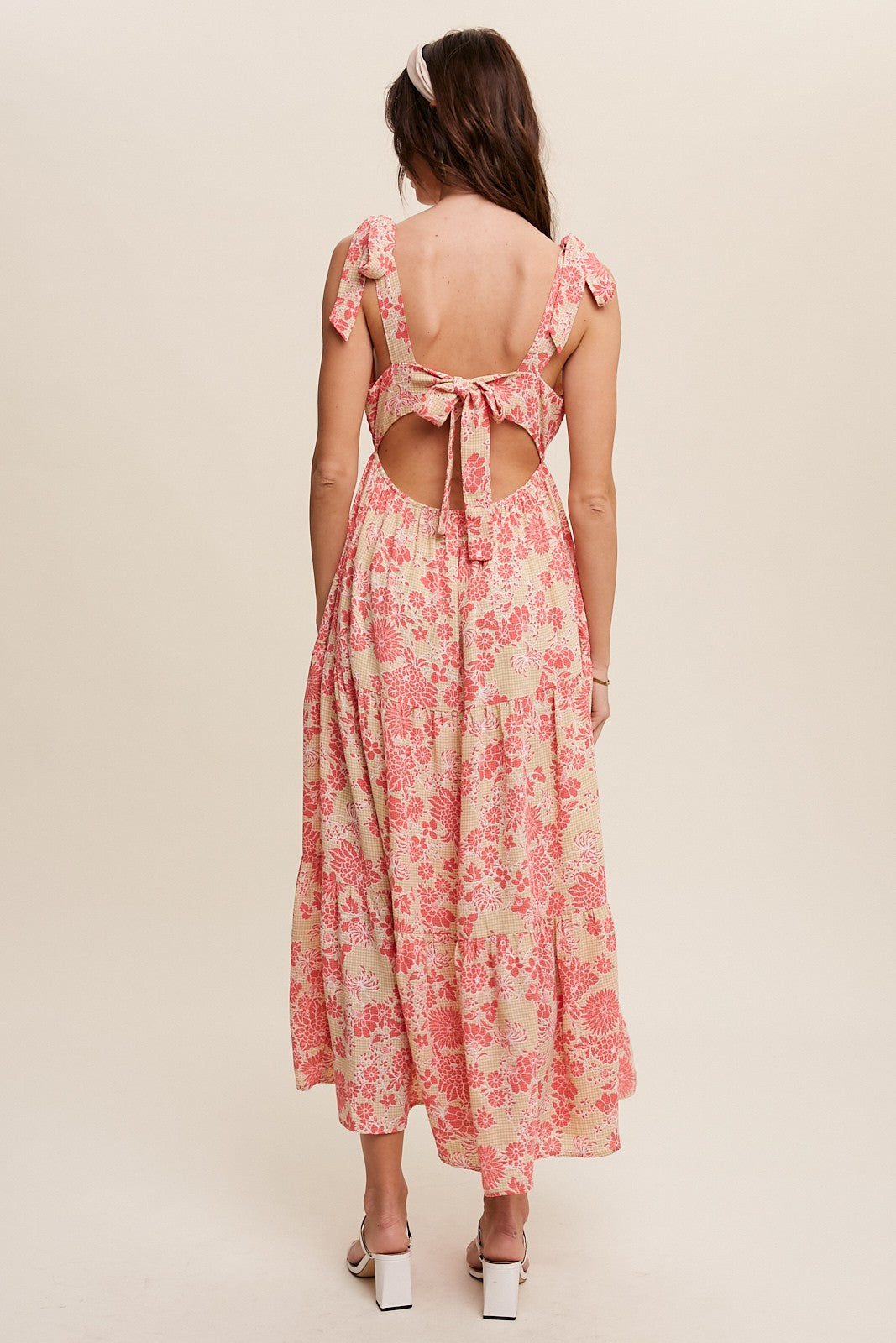 The Sadie Floral Midi Dress-Navy