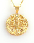 The Zodiac Engraved Coin Necklace