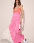 The Selene Color Block Plunge Maxi Dress
