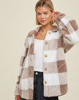 The Shanae Plaid Sherpa Jacket