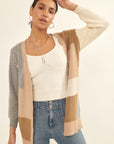 The Shannon Color Block Cardigan