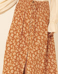 The Shay Floral Button Maxi Skirt