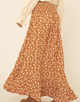 The Shay Floral Button Maxi Skirt