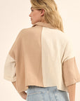 The Shayla Color Block Button Up Top
