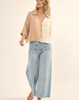 The Shayla Color Block Button Up Top