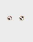 The Checkered Shell Studs by Michelle Starbuck Designs