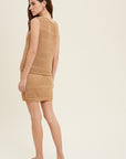 The Sia Crochet Top + Mini Skirt Set - Sold Separately
