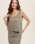 The Sia Crochet Top + Mini Skirt Set - Sold Separately