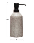 Glazed Stoneware Soap Dispenser