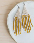 The Sol Beaded Fringe Earrings by Fair + Simple