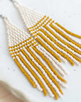 The Sol Beaded Fringe Earrings by Fair + Simple