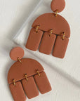 The Geometric Clay Statement Earrings