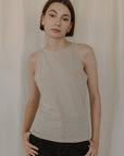 The Sydney Natural Cotton-Linen Top
