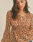 The Jayla Floral Tie String Top