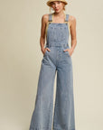 The Mateo Wide Leg Denim Overall