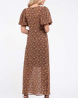 The Thea Floral Puff Sleeve Maxi Dress