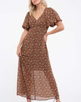 The Thea Floral Puff Sleeve Maxi Dress