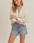 The Hallie Stripe Button Down Top