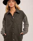 The Jacky Contrast Button Down Shaket