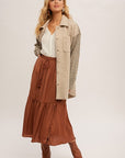 The Jacky Contrast Button Down Shaket
