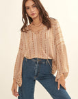 The Kaden Abstract Stripe Top