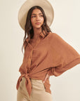 The Kendall Self-tie Front Shirt